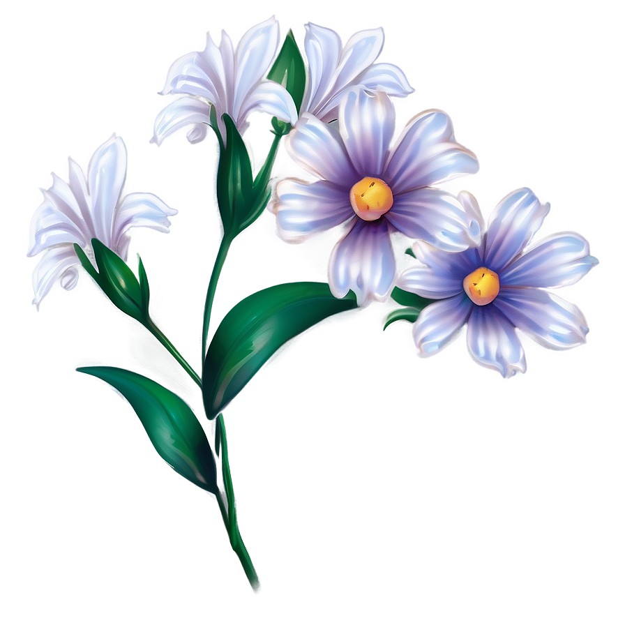 Detailed Corner Flower Artwork Png Xnl14