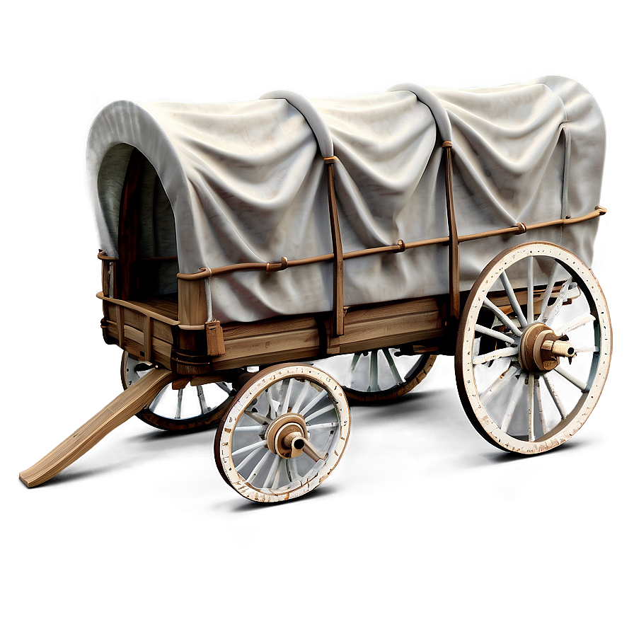 Detailed Covered Wagon Blueprint Png Npr12