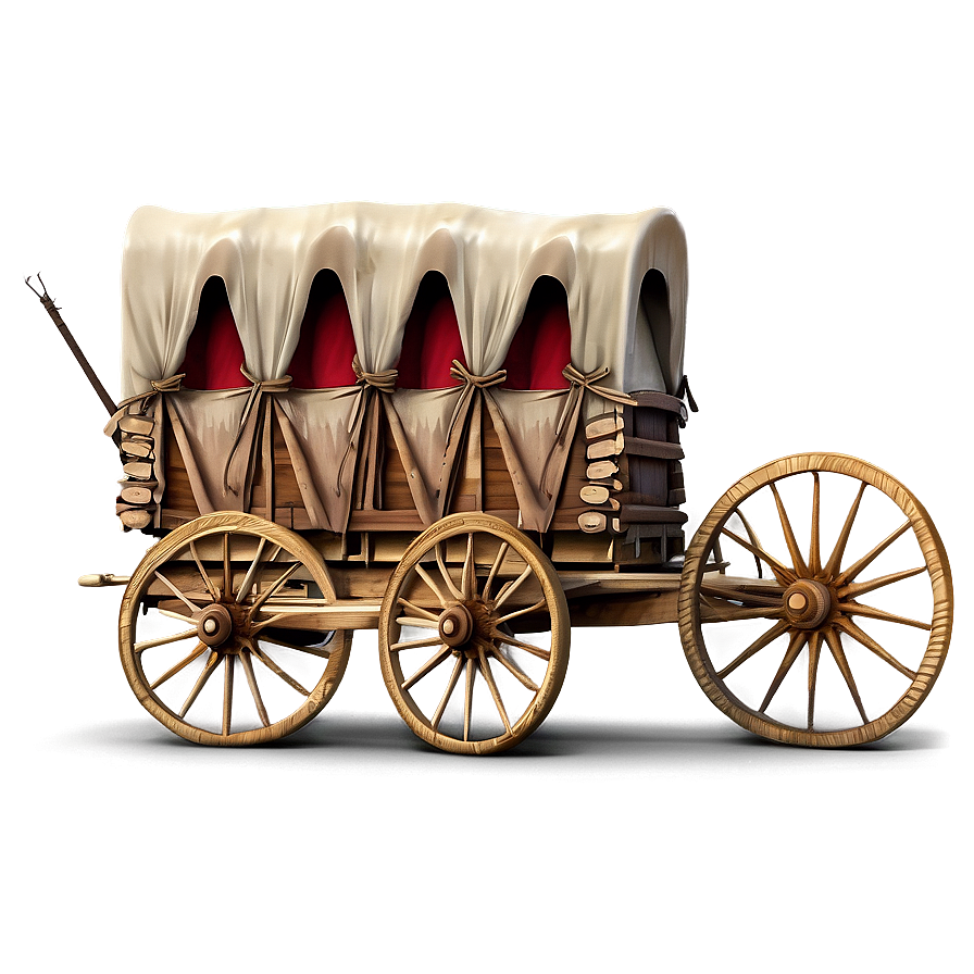 Detailed Covered Wagon Blueprint Png Rft