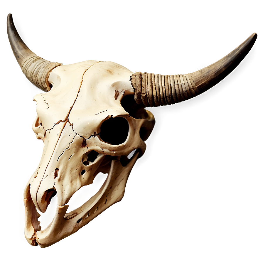 Detailed Cow Skull Sketch Png 22