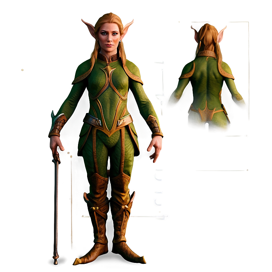 Detailed Elf Body Png 06282024