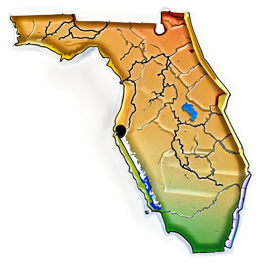 Detailed Florida Coast Outline Png Tmn43