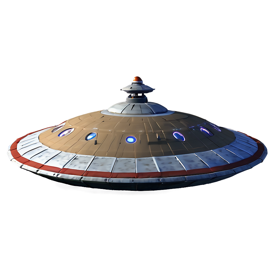 Detailed Flying Saucer Render Png Pcq1