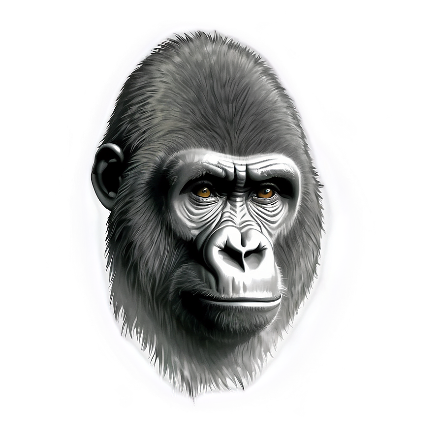 Detailed Gorilla Drawing Png Iyc