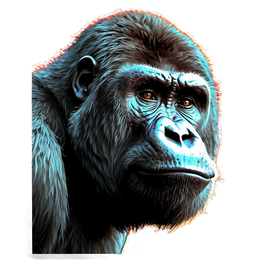 Detailed Gorilla Drawing Png Qfq30