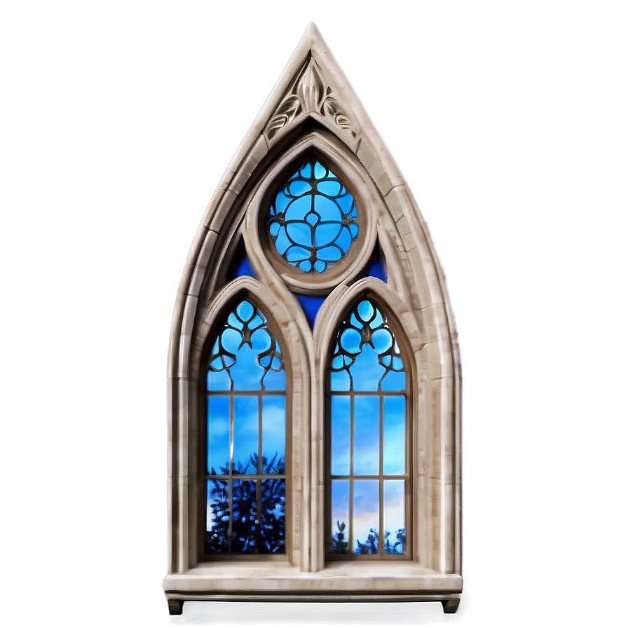 Detailed Gothic Windows Png Ogo43