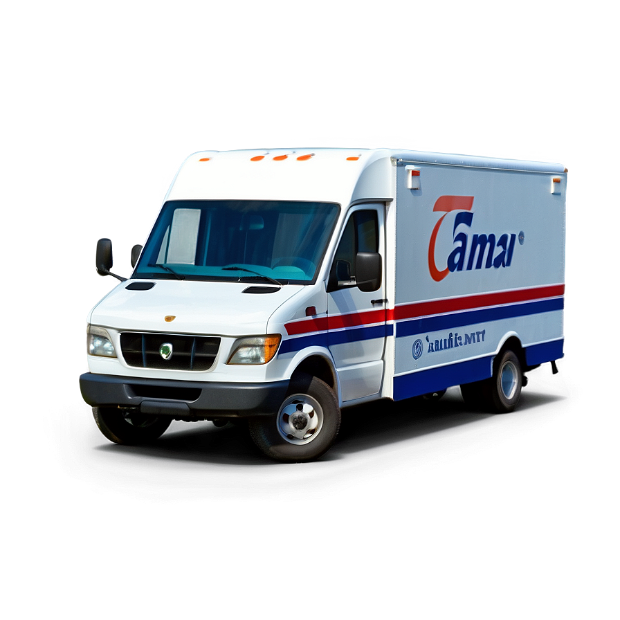 Detailed Mail Carrier Truck Png 10