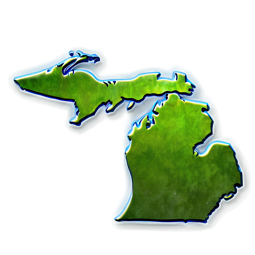 Detailed Michigan Shape Png 44