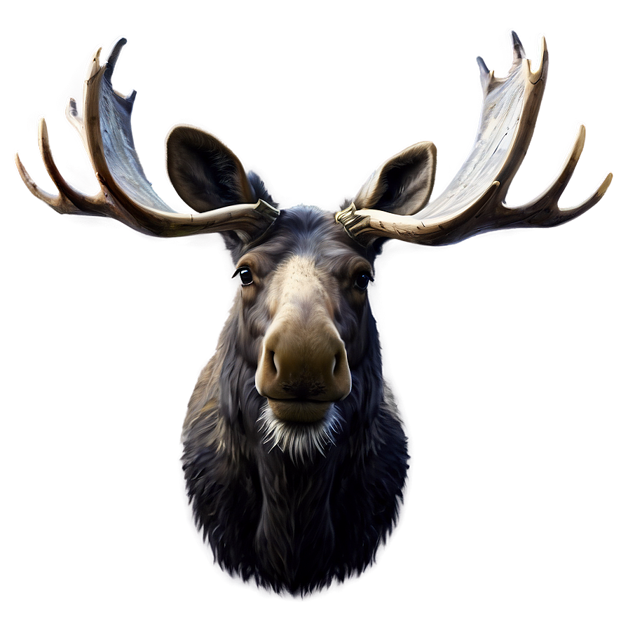 Detailed Moose Head Drawing Png Riy88