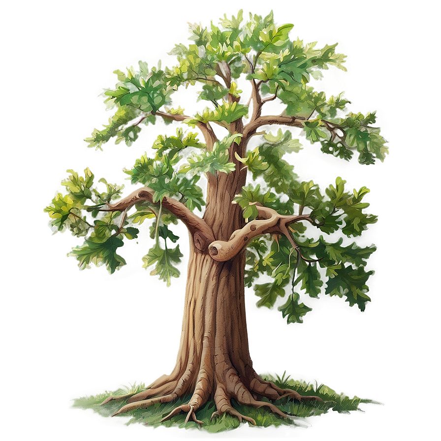 Detailed Oak Tree Drawing Png Vft