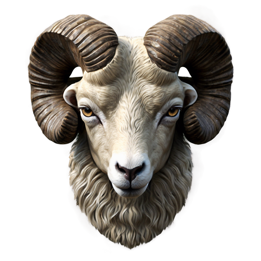 Detailed Ram Head Sketch Png 06292024