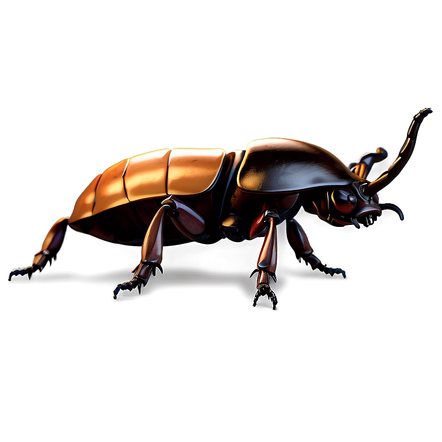 Detailed Rhino Beetle Png 3