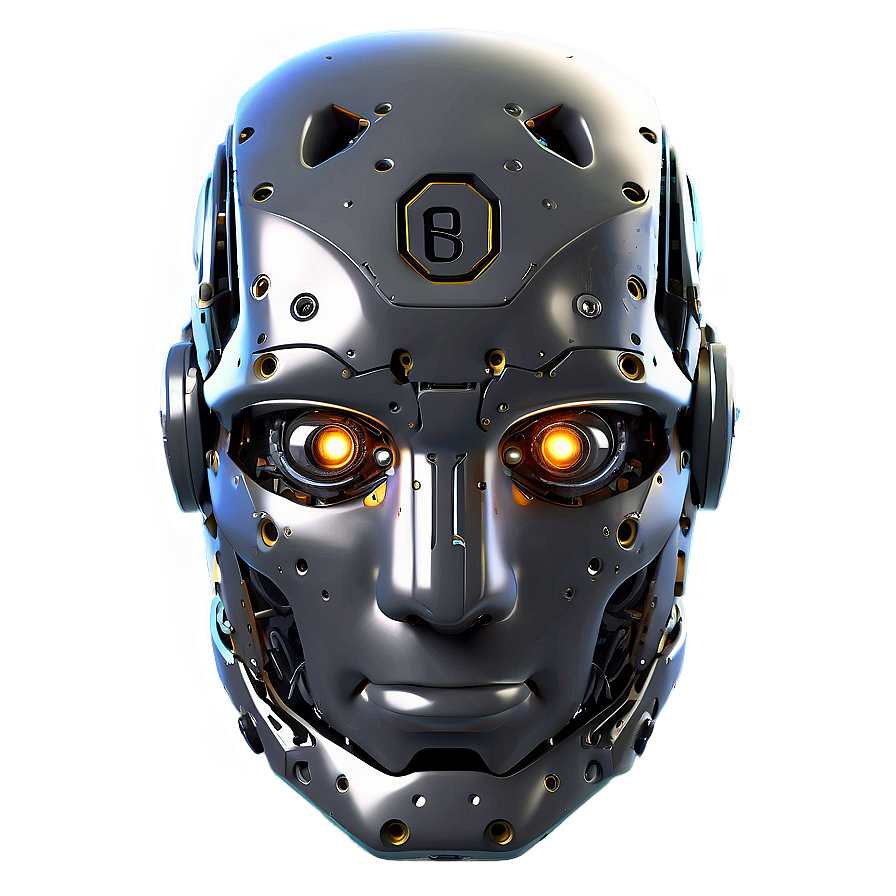 Detailed Robot Head Png 06212024