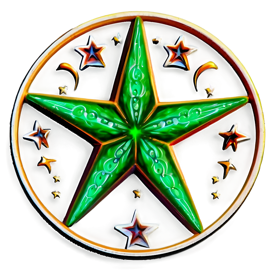 Detailed Round Star Png Vgn71