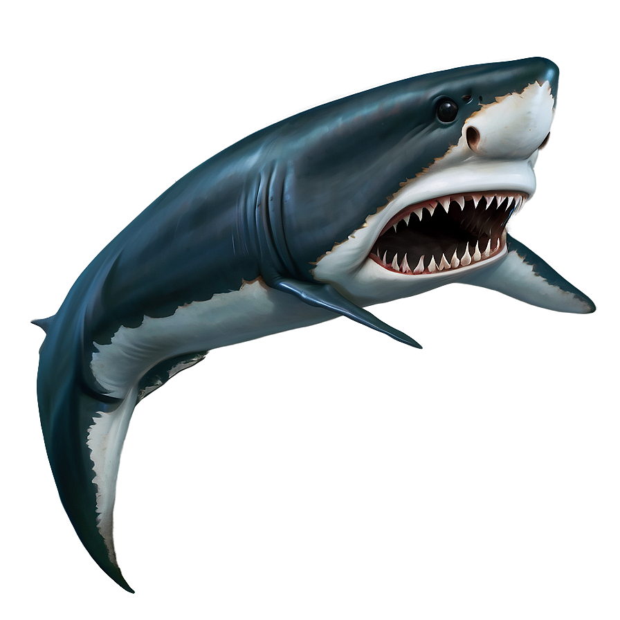 Detailed Shark Jaw Drawing Png 33