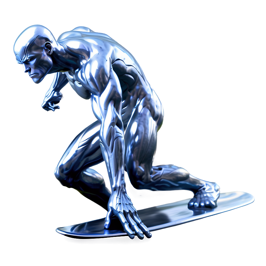 Detailed Silver Surfer Rendering Png 06202024