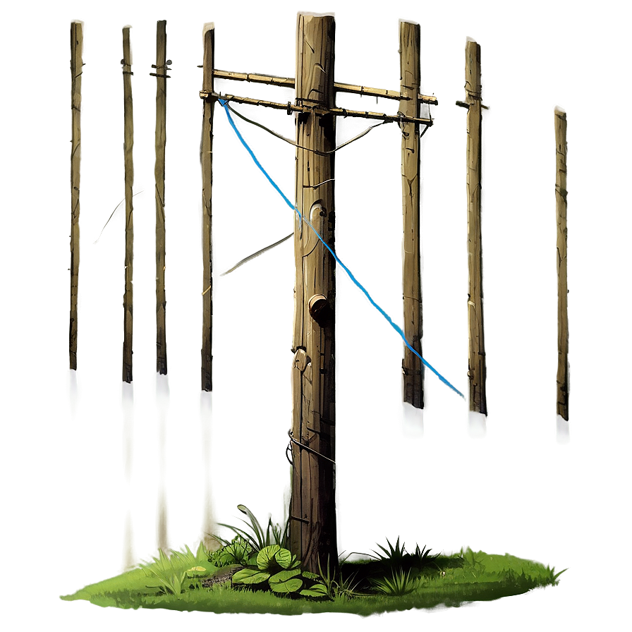 Detailed Telephone Pole Drawing Png 06132024