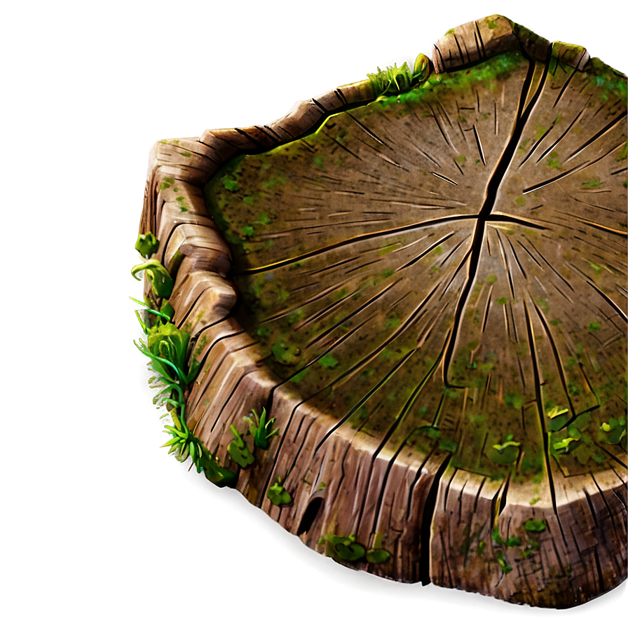 Detailed Tree Stump Png 06132024