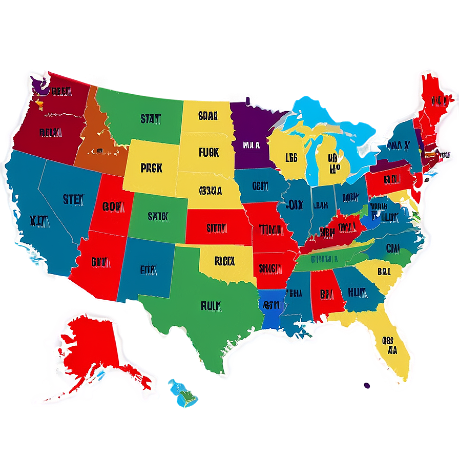 Detailed Usa Map With States Png Vir