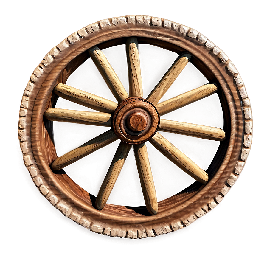 Detailed Wagon Wheel Sketch Png Ixw8