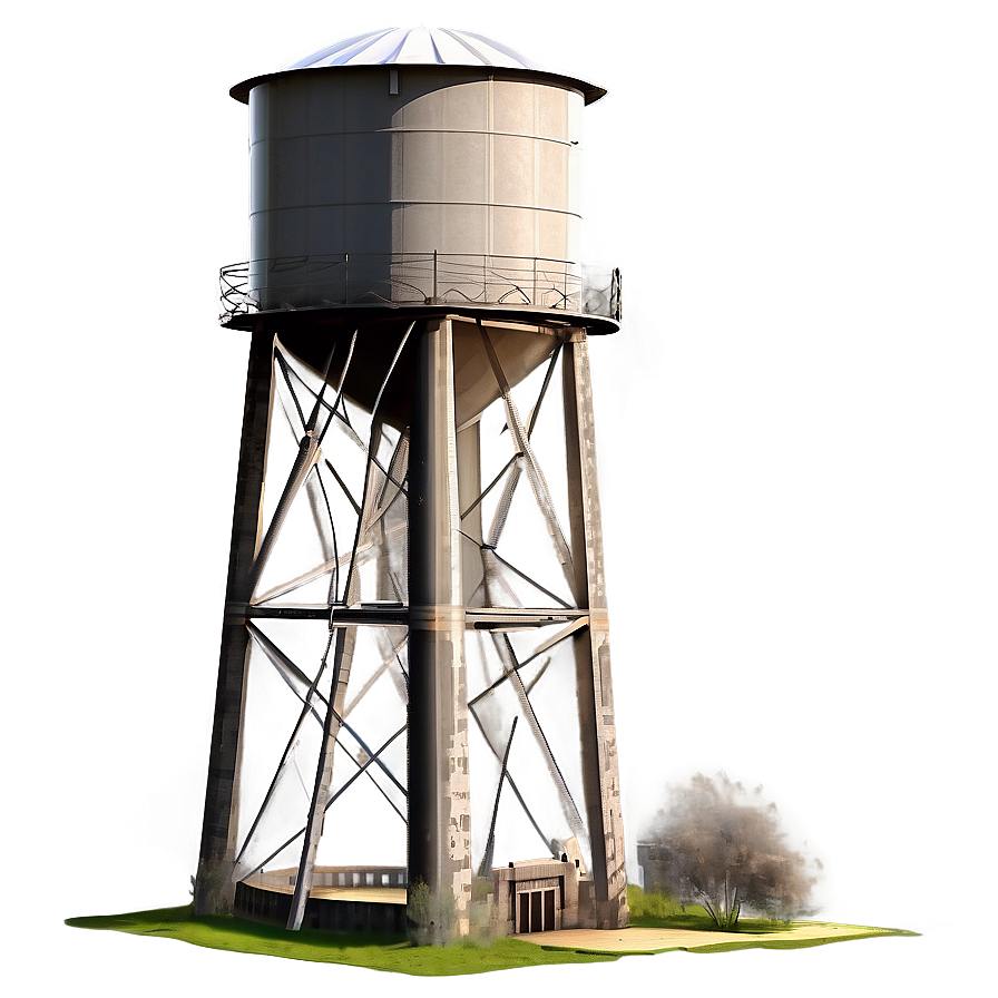 Detailed Water Tower Structure Png Aho