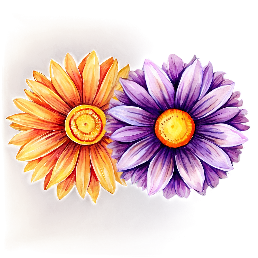 Detailed Watercolor Flowers Png 05252024