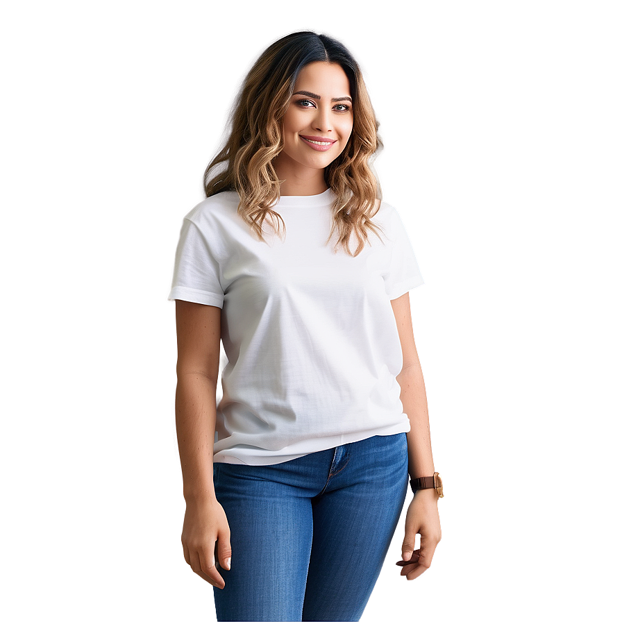 Detailed White Tee Png Qcr44