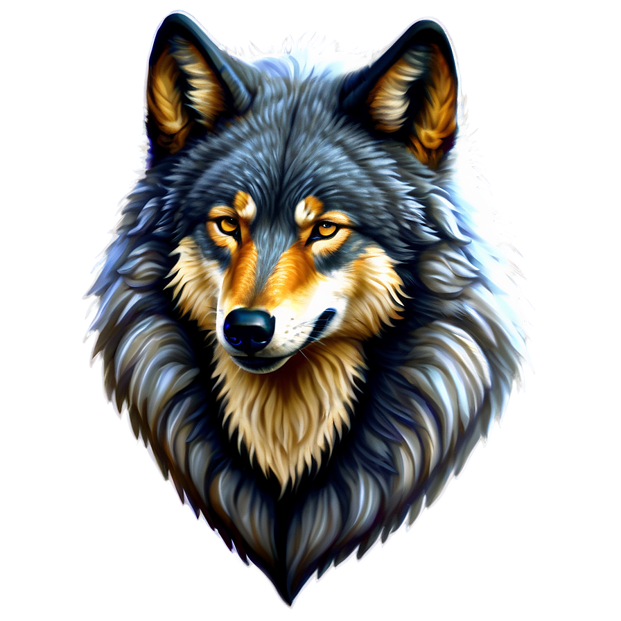 Detailed Wolf Head Sketch Png Egw