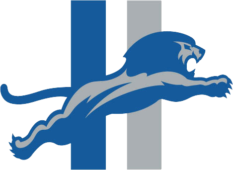 Detroit Lions Logo Blue Silhouette