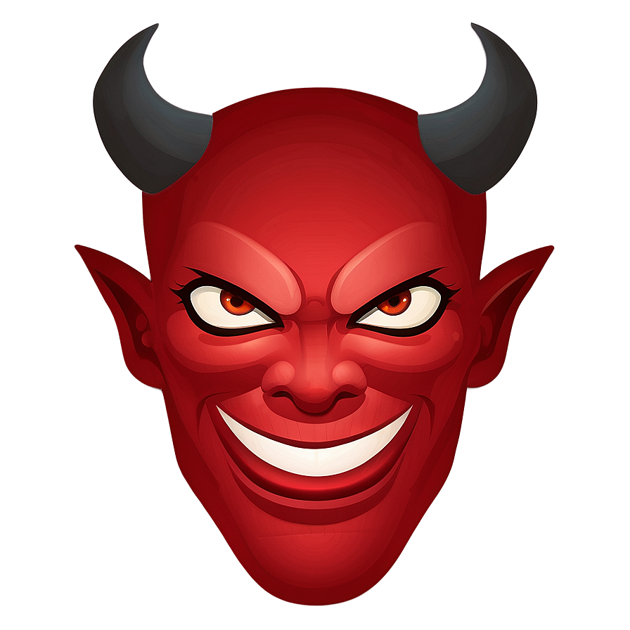 Devil Emoji Flat Design Png 05252024