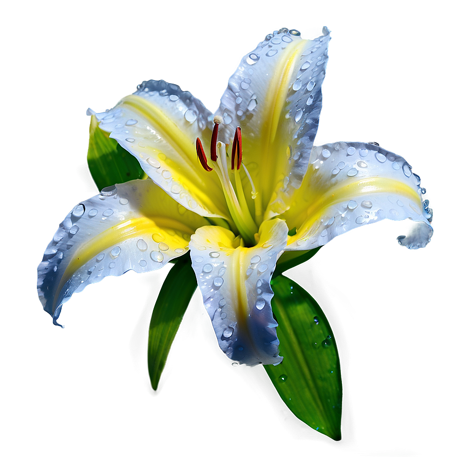 Dew On Lily Flower Png 60