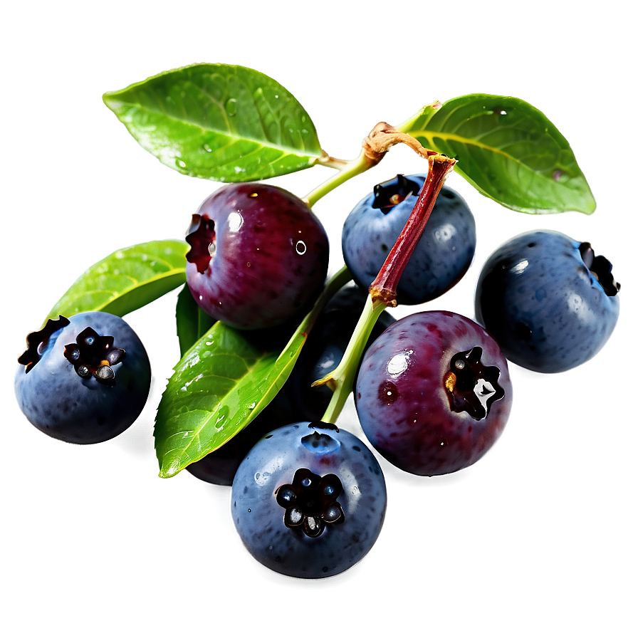 Dewy Blueberries Png 05242024