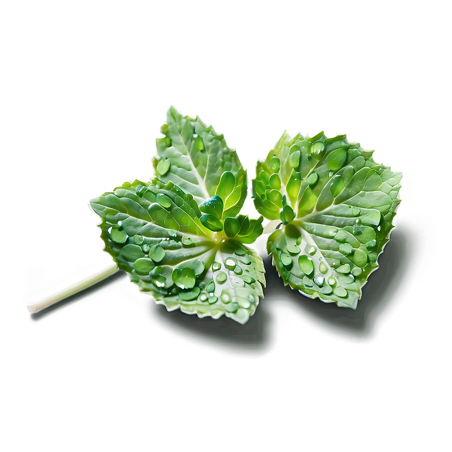 Dewy Mint Leaves Png Vah15