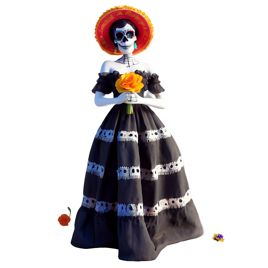 Dia De Los Muertos Catrina Figure Png Ugb8