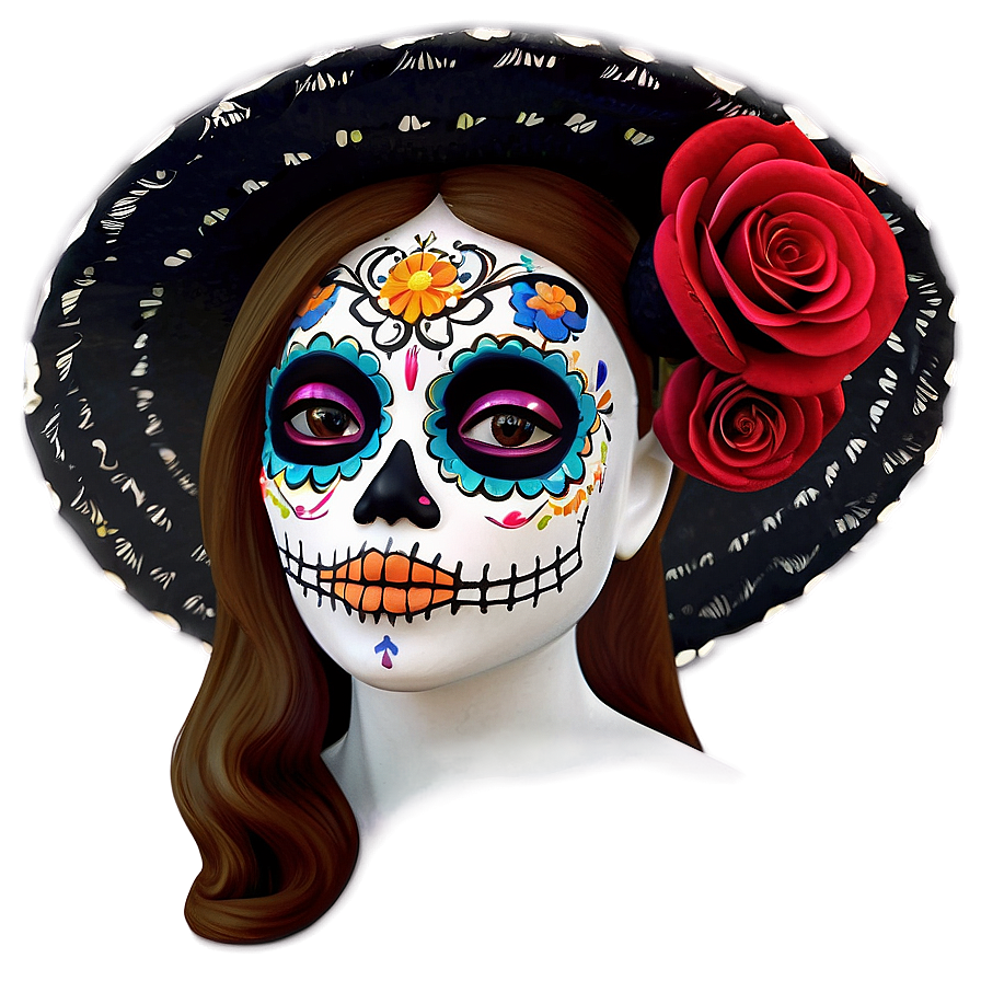 Dia De Los Muertos Catrina Figure Png Uvr