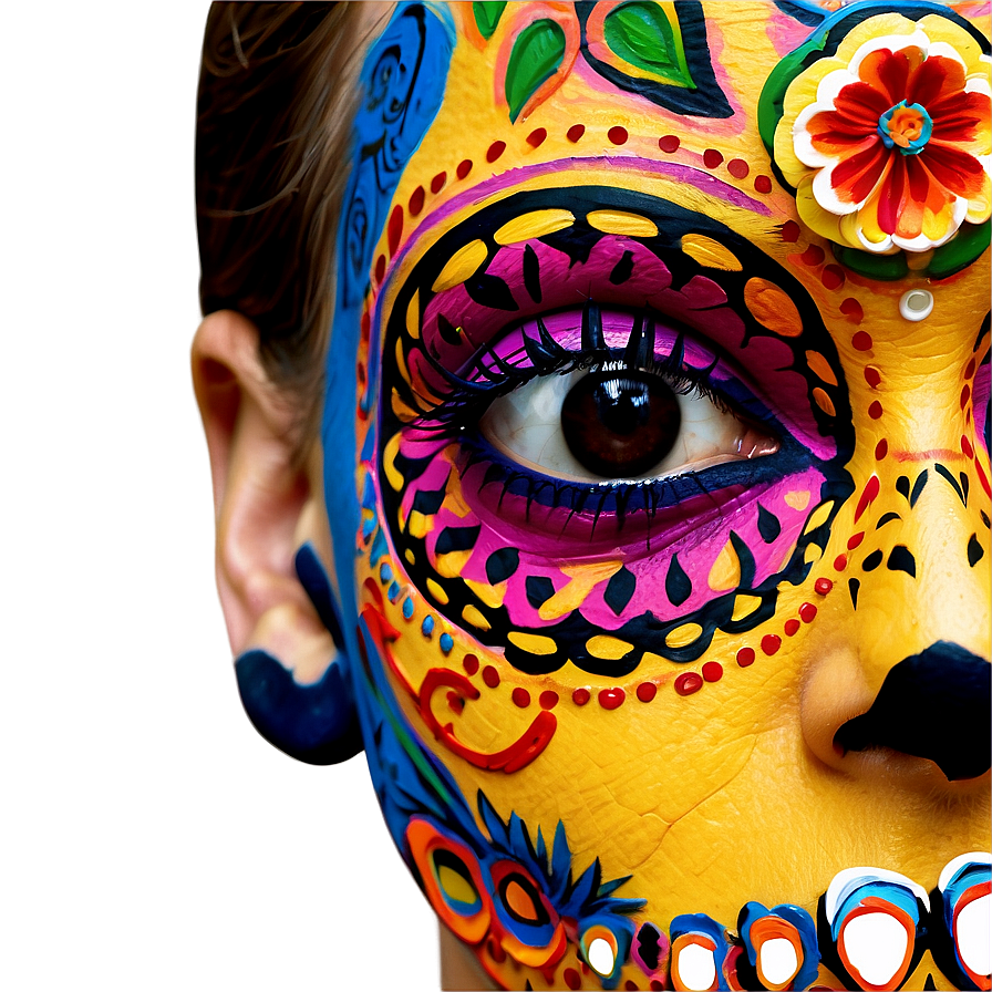 Dia De Los Muertos Face Paint Png 06112024