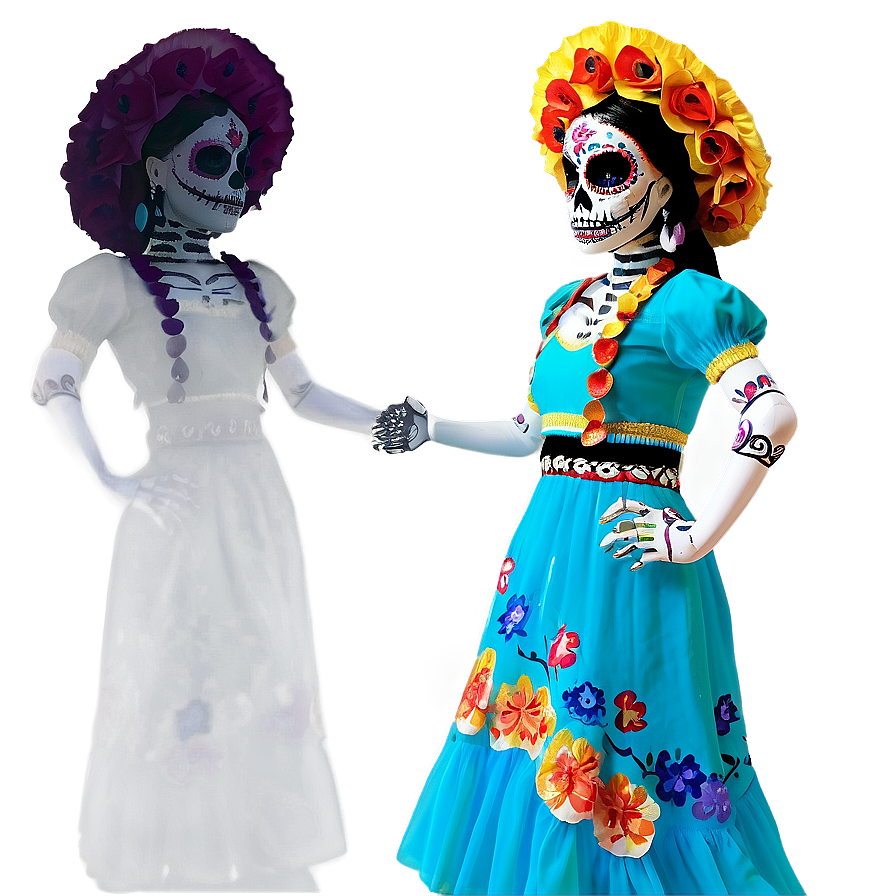 Dia De Los Muertos Folk Dancers Png Lae76