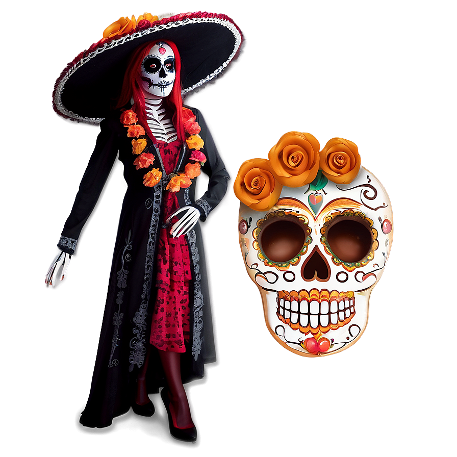 Dia De Los Muertos Historical Costumes Png 06112024