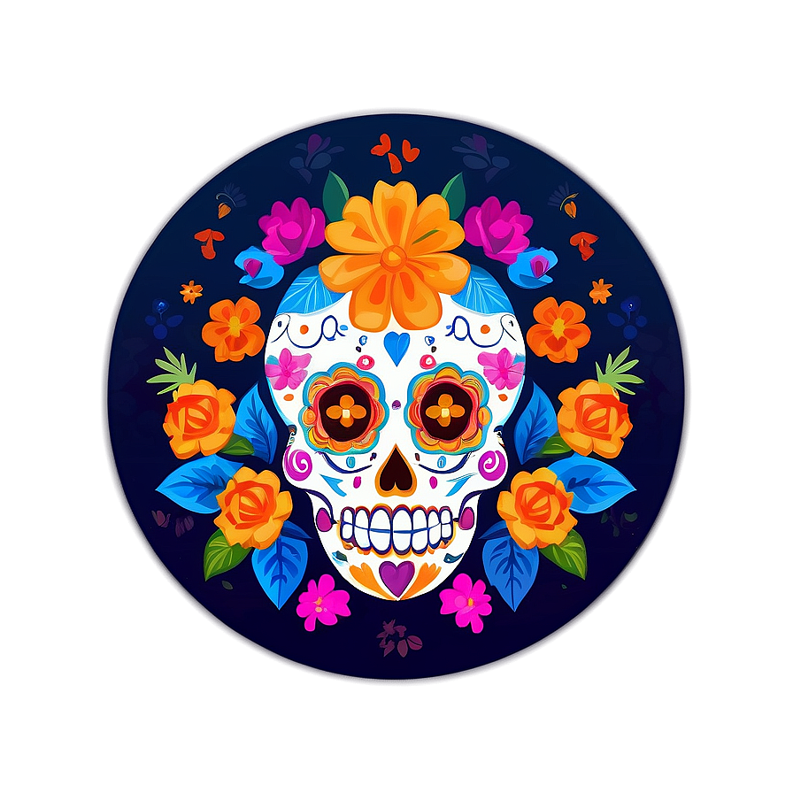 Dia De Los Muertos Inspired Artwork Png 06112024