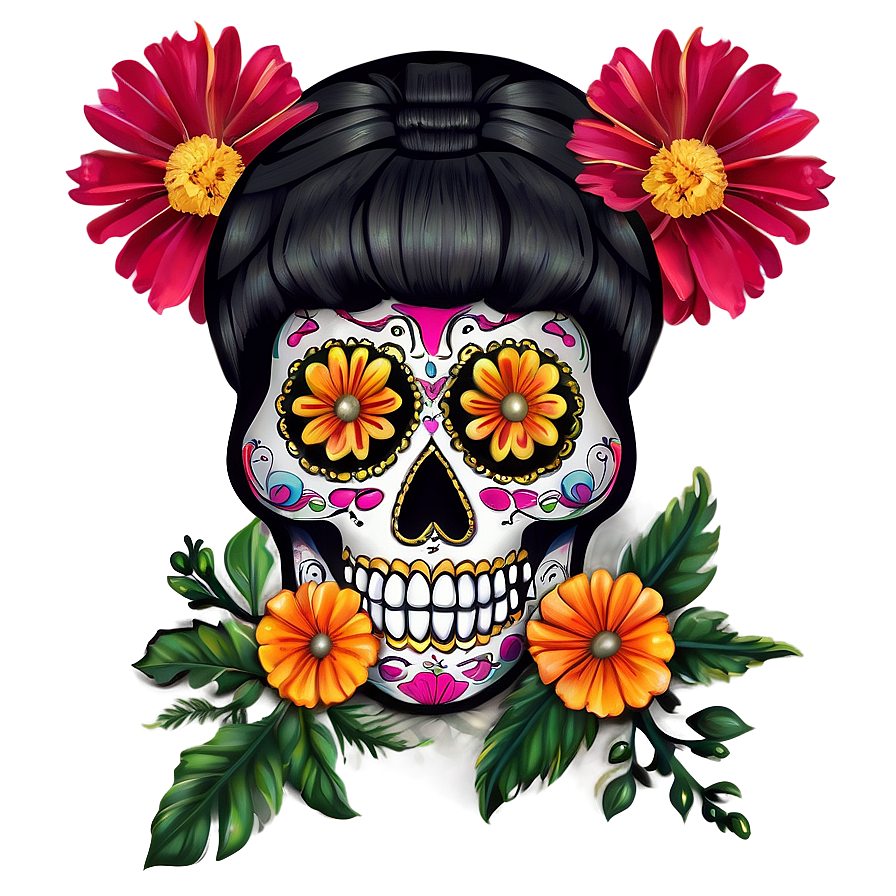 Dia De Los Muertos Marigold Flowers Png Vyy