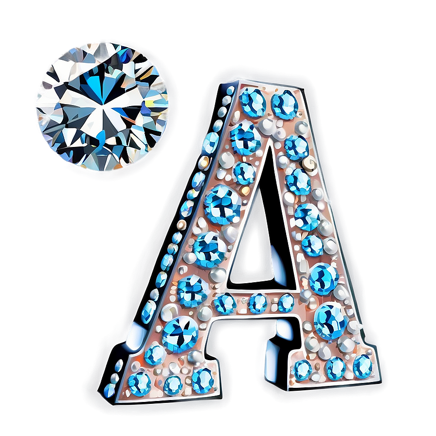 Diamond Encrusted Letter A Png 32