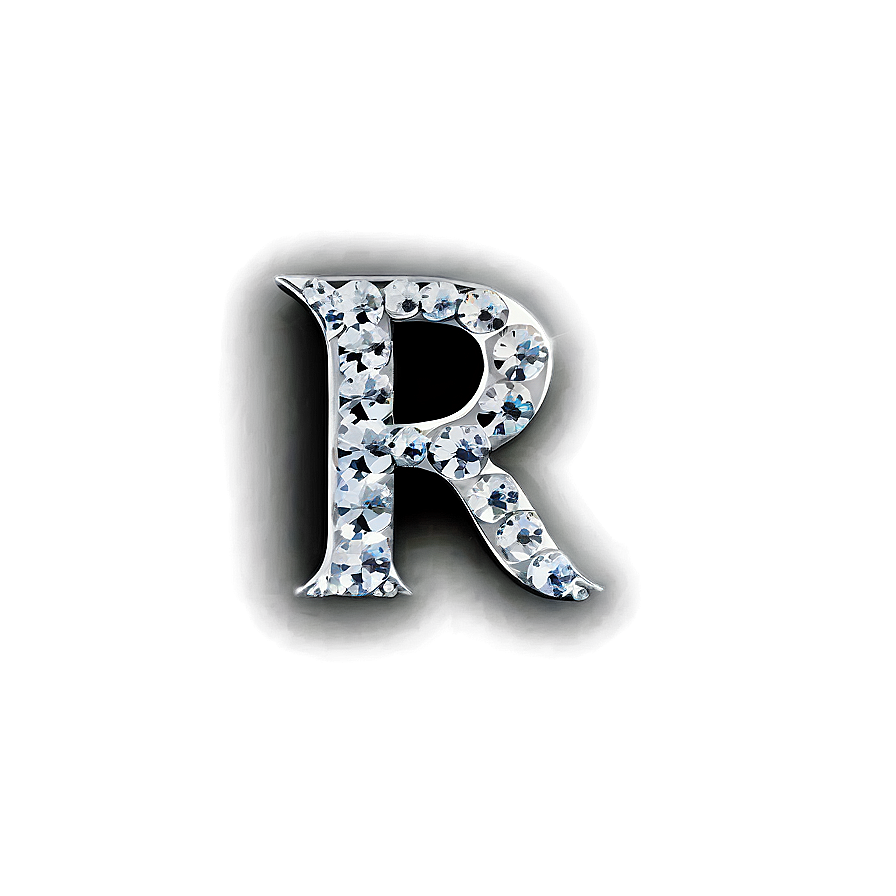 Diamond-encrusted Letter R Png Vfb