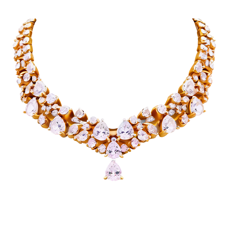 Diamond Gold Necklace Png Opf55