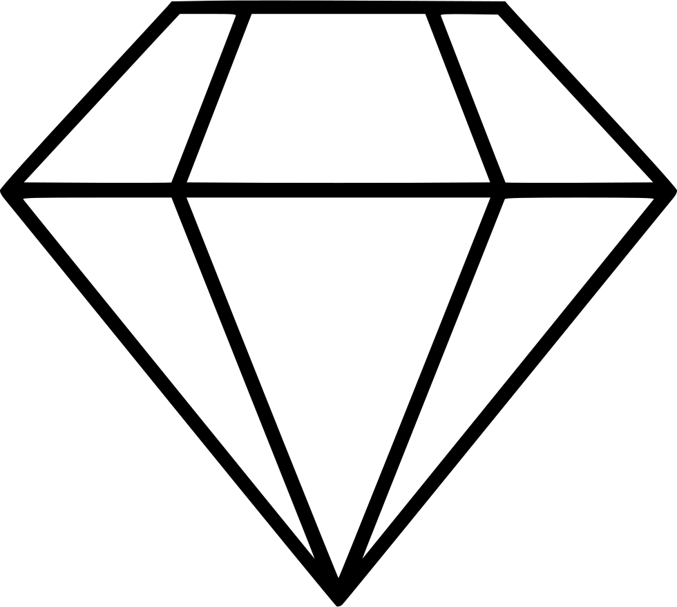 Diamond Outline Vector Illustration