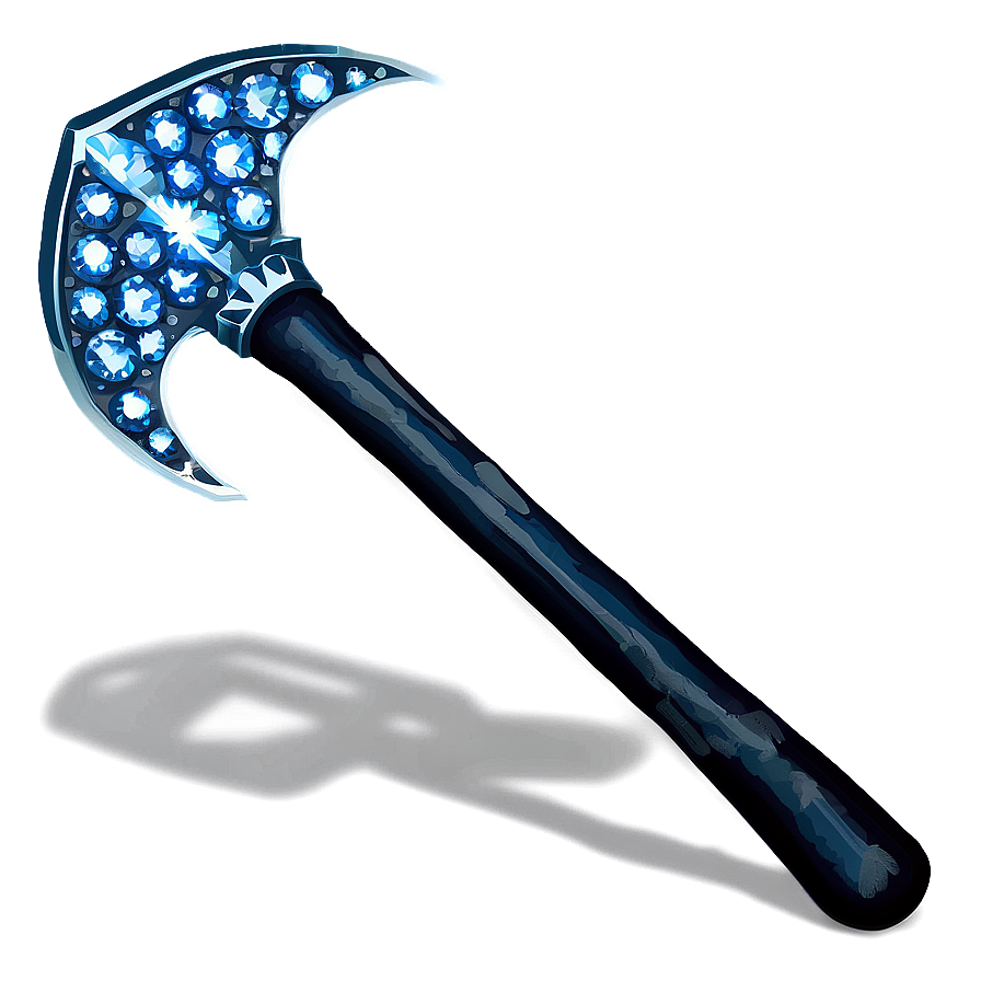 Diamond Pickaxe With Diamonds Png 06122024