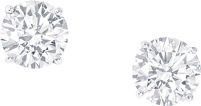 Diamond Stud Earrings Transparent Background