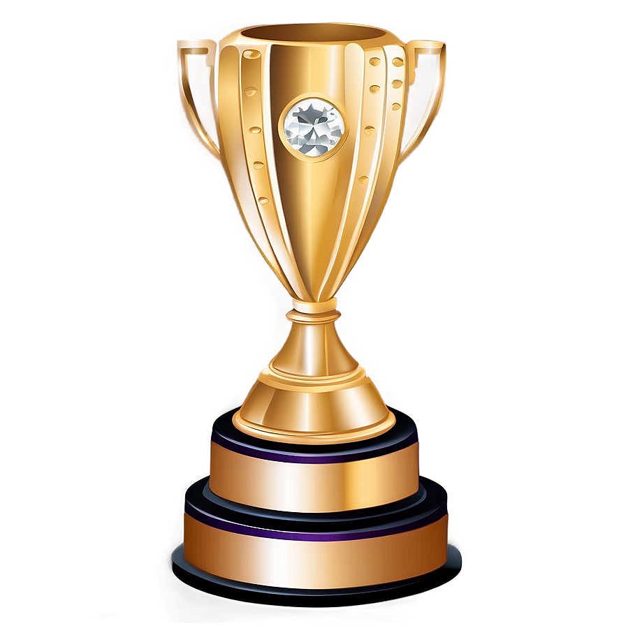 Diamond Studded Championship Trophy Png Iyf