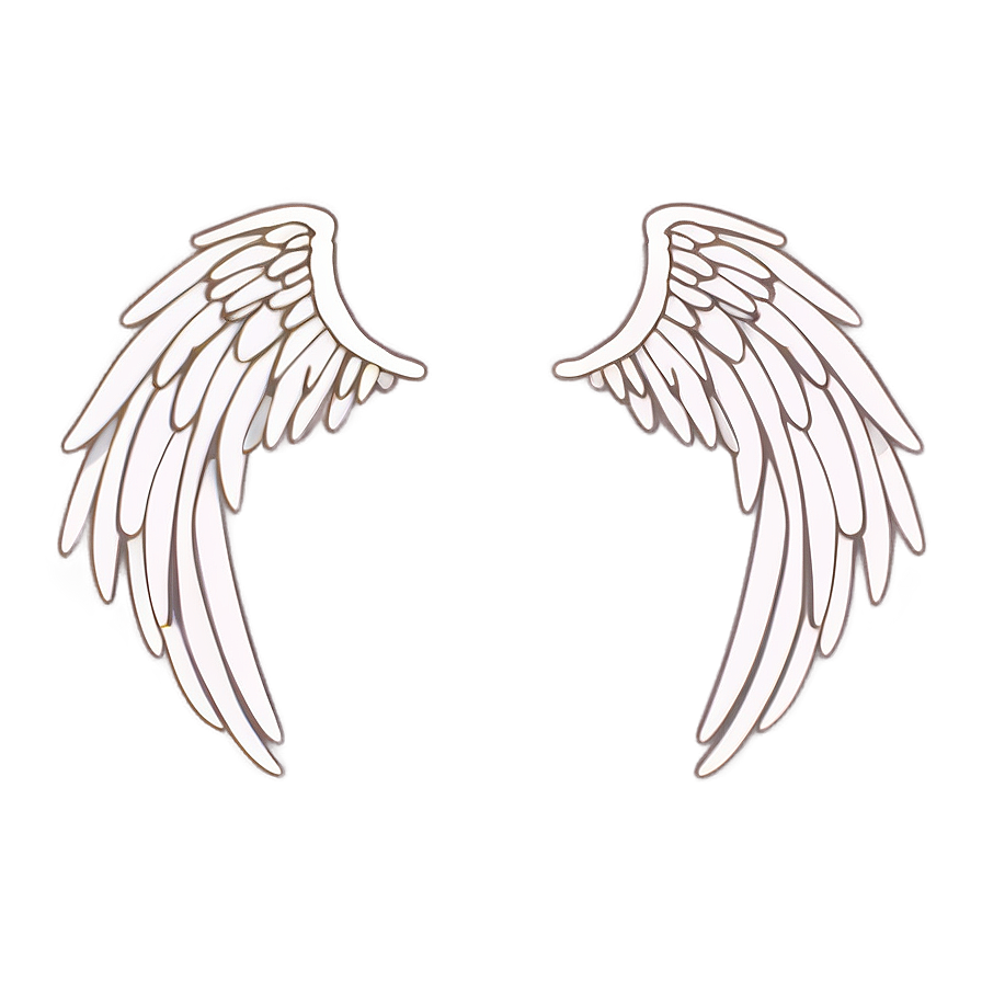 Digital Angel Wings Outline Png 60