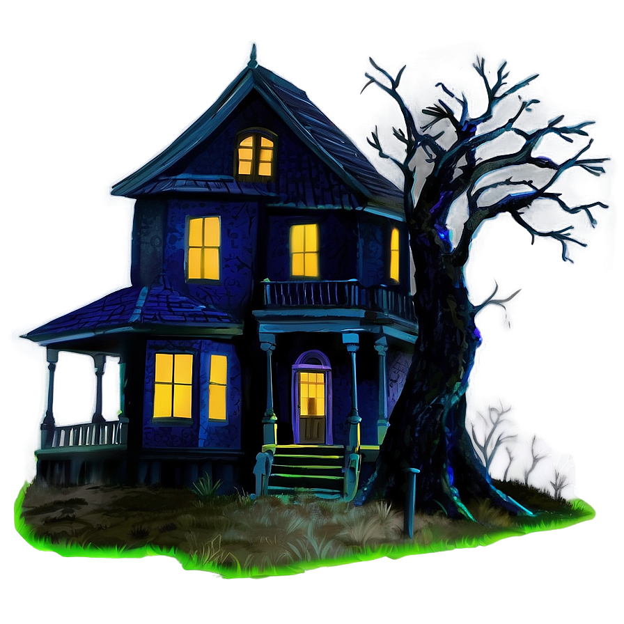 Digital Art Haunted House Png 05242024