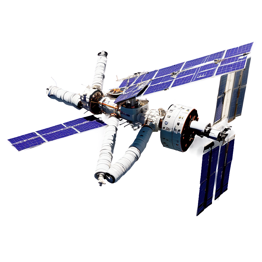 Digital Artwork Of Iss In Orbit Png 06282024